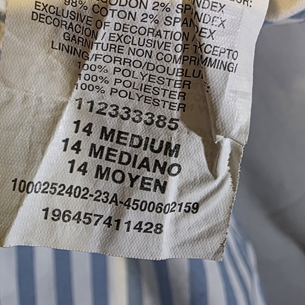 Lee Blue and White Striped Skirt